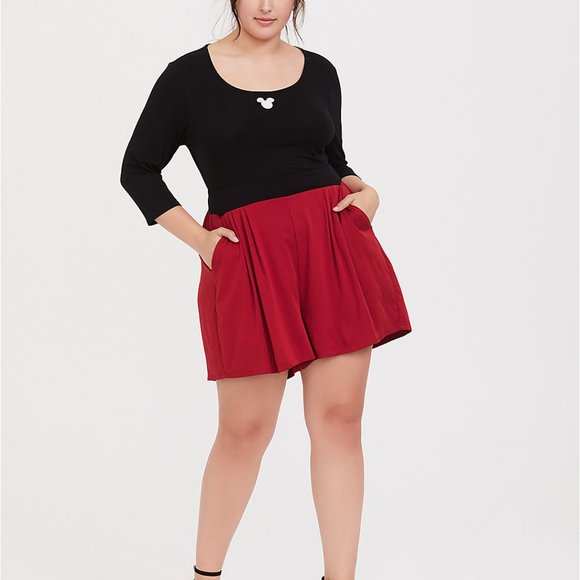 Torrid Pants - TORRID Disney Mickey Mouse Romper NEW 2X Pockets